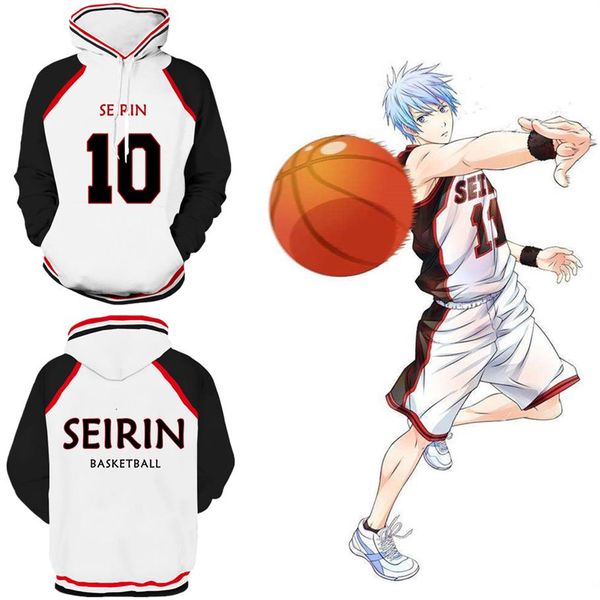 Asya Boyut Japonya Anime Kuroko'nun Basketbolu Kuroko Tetsuya Cadılar Bayramı 3D Unisex Cosplay Beyzbol Ceket Ceket Hoodie273E