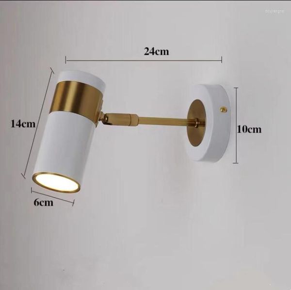 Lampada da parete LED Luci nordiche Faretto 5W Soggiorno Camera da letto Comodino Sconce Interni Lampade flessibili Corridoio familiare Illuminazione loft