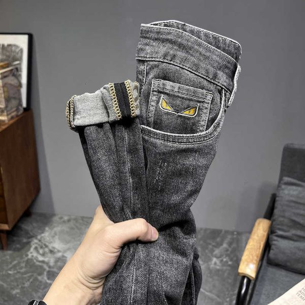 Jeans männer Designer Frühling Sommer Dünne 2023 Neue Luxus Für Männer Jugend Trend Koreanische Slim-Fit Hosen Vielseitig slim Fit Hosen 2E7t 894