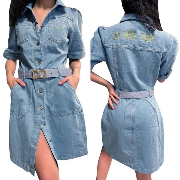 NUOVI abiti da donna Abito in denim Marchio di lusso Abito stilista casual J2883