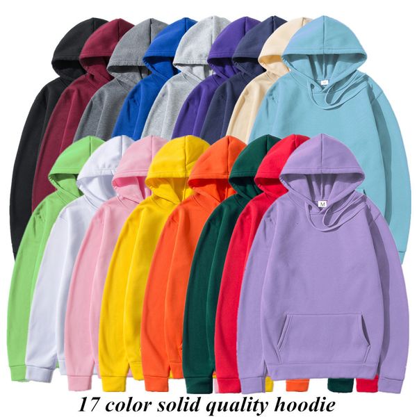 Hoodies Masculinos Camisolas Moda Masculina Moda Cor Sólida Vermelho Preto Cinza Rosa Outono Inverno Velo Hip Hop Moda Masculina Marca Casual Tops 230703