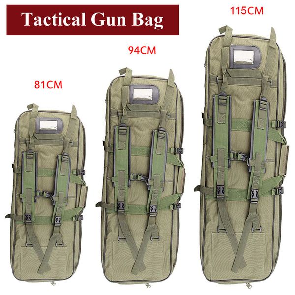 Borse da esterno 81cm 94cm 115cm Borsa da caccia tattica Army Airsoft Rifle Square Carry con tracolla Custodia protettiva per pistola Zaino in nylon 230630