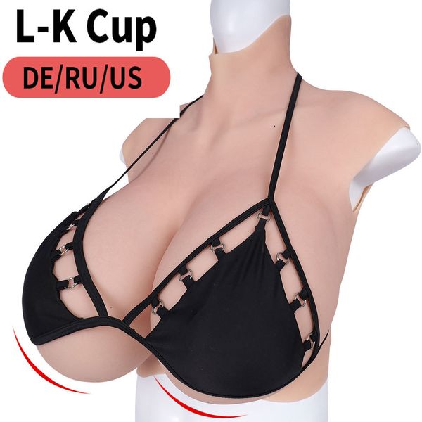 Próteses de Silicone Forma de Mama K Cup Sem Óleo Seios Falsos Trajes de Drag Queen Seios Falsos Formas de Seios Enormes Peitoral Peito Falso Sissy 230701