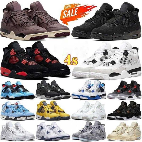 jumpman 4 4s Scarpe da basket da uomo Military Black Cat Canvas University Blue Red Thunder Cactus Jack 4 4s Uomo Donna Mens Scarpe da ginnastica Sneakers sportive firmate