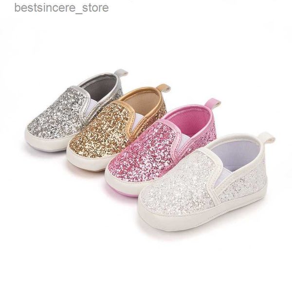 Neue Babyschuhe Baby Junge Mädchen Schuhe Flash Gold Kleid Baumwolle Weiche Sohle Neugeborenen Kleinkind Krippe Schuhe Erste Wanderer Mokassins L230522