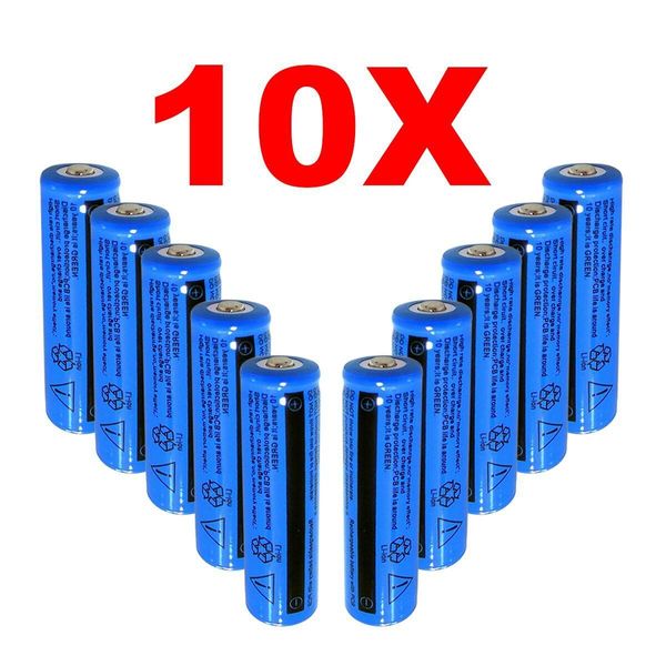 Baterias 10Pack Bateria recarregável de alta qualidade 3000Mah 3.7V Brc Li-Ion para lanterna Torch Laser Drop Delivery Electronics Charge Dh9Vo