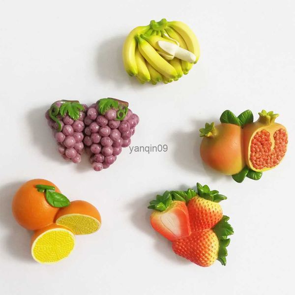 3D Yaratıcı Üç Boyutlu Tasarım Reçine Meyve Üzüm Karpuz Aksesuarları Ev Dekoru Buzdolabı Mıknatıs Buzdolabı Dekorasyonu L230626