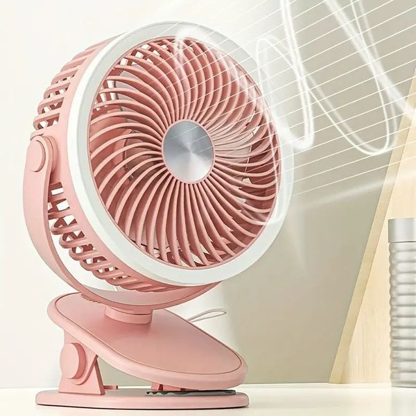 Octopus-Ventilator, tragbar, Mini, für Kinderbett, Autositz, Zuhause, Büro, Outdoor-Reisen und Camping, kann für Kinderwagen verwendet werden, starker Wind, wiederaufladbarer USB-Deckenventilator