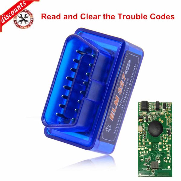 Neue Neue Mini ELM327 Bluetooth V2.1 OBD2 Auto Diagnose Scanner ULME 327 Bluetooth Für Android/Symbian Für OBDII Protokolle 3 farben