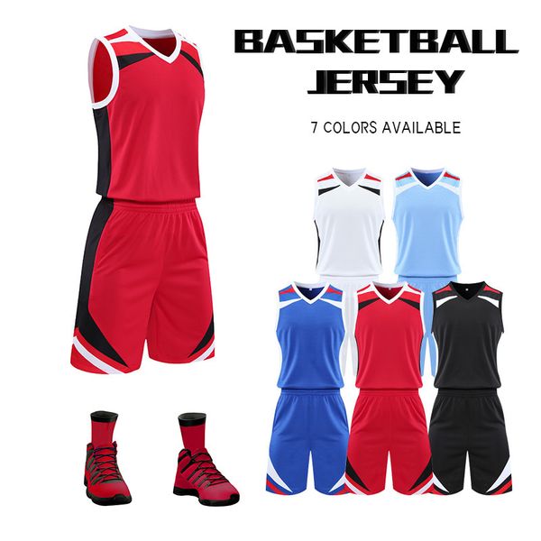 Camisas ao ar livre personalizáveis homens crianças mulheres camisa de treinamento de basquete conjunto em branco roupas da faculdade juventude unissex uniformes de basquete terno 230701