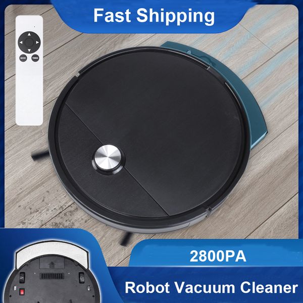 Aspiradores Robóticos 2800PA Scrubber Aspirador de Pó Varredor e Mop Robô Inteligente Aspirador de Pó Máquina de Limpeza de Casa Inteligente Sem Fio 230701