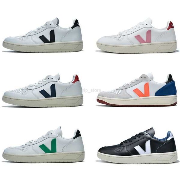 Designer Sapatos VEJA Salto Alto Masculino Tênis Feminino Com Cadarço Clássico Branco Unissex Moda Casal Vegetarianismo Estilo Original Veja Campo