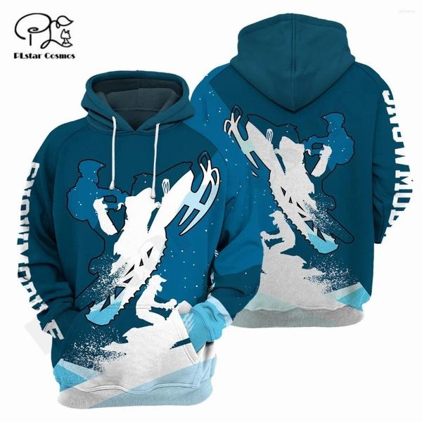 Moletons masculinos PLstarCosmos 3DPrint Est Snowmobile Sport Unique Aswome Men/Women Cosy Hrajuku Casual Streetwear Hoodies/Zip/Sweatshirt Style