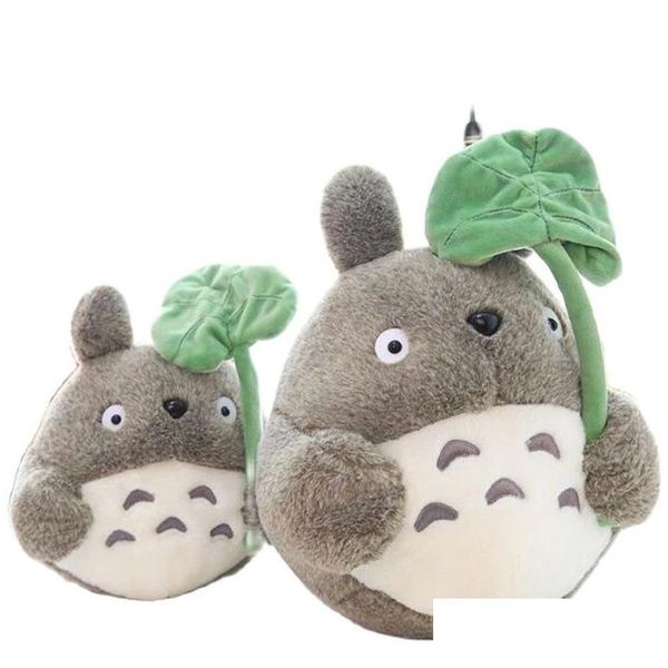 Film Tv Peluche Big Size 20Cm / 30Cm Cute My Neighbor Totoro Lovely Lotus Leaf Totoros Peluche Regali La449 Drop Delivery Ani Dhawg