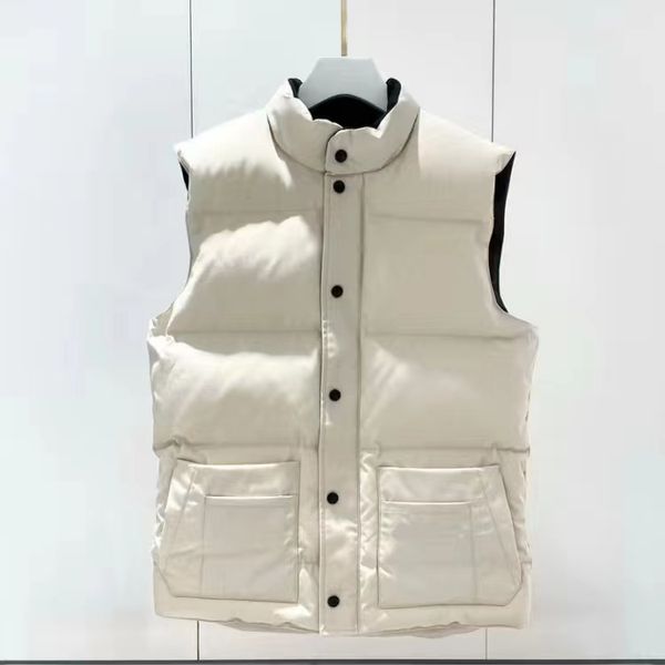 Gilet da uomo gilet firmati giacca da gilet in piuma d'oca canadese materiale sciolto cappotto grigio grafite bianco e nero blu tendenza moda cappotto gilet taglia xxl 01