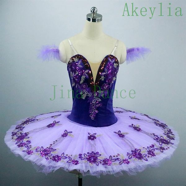 Adulto meninas roxo balé tutu feminino pancake prato profissional balé tutu traje de palco crianças quebra-nozes balé clássico dança199c