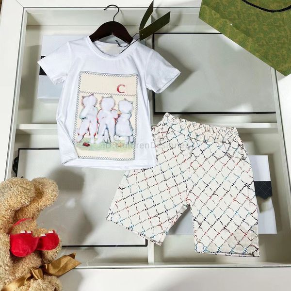 vestiti per bambini set di design per bambini set di t-shirt per bambini a manica corta design Graffiti ragazzi ragazze di stoffa maglietta estiva con lettere dhgate