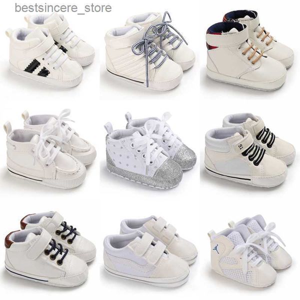 Scarpe da bambino bianche Scarpe casual per ragazzi e ragazze Scarpe con fondo morbido Scarpe da ginnastica per primi camminatori di moda comfort fresco L230522