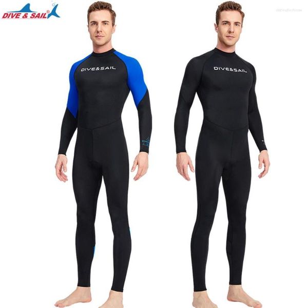 Costumi da bagno da donna Per uomo di alta qualità Moda Lycra Tuta da surf Un pezzo Asciugatura rapida Protezione solare Sport acquatici Nuoto Snorkeling