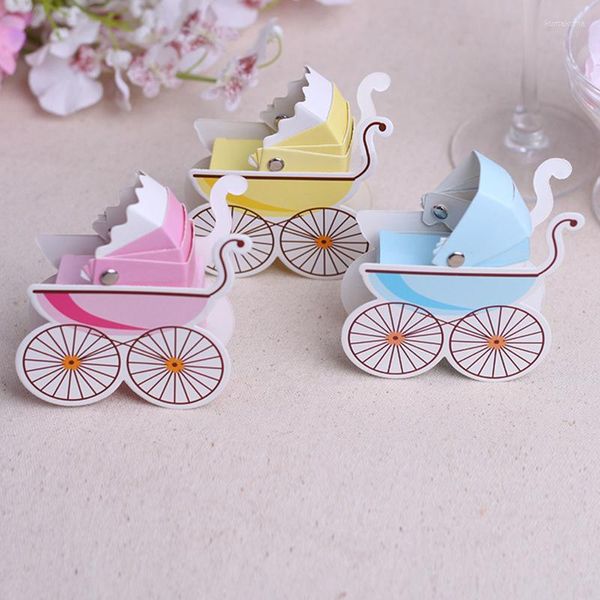 Confezione regalo 50PCS Baby Shower Candy Box Boy Girl Gender Reveal Party Battesimo Container Bag Forniture