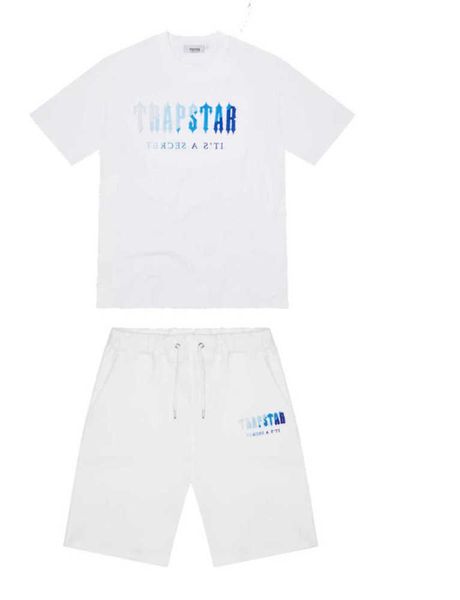 T-shirt da uomo New Summer Trapstar T-shirt e pantaloncini Set T-shirt in cotone di marca di lusso Stampa 2 pezzi Tuta da donna Tuta estiva da donna all-match di moda