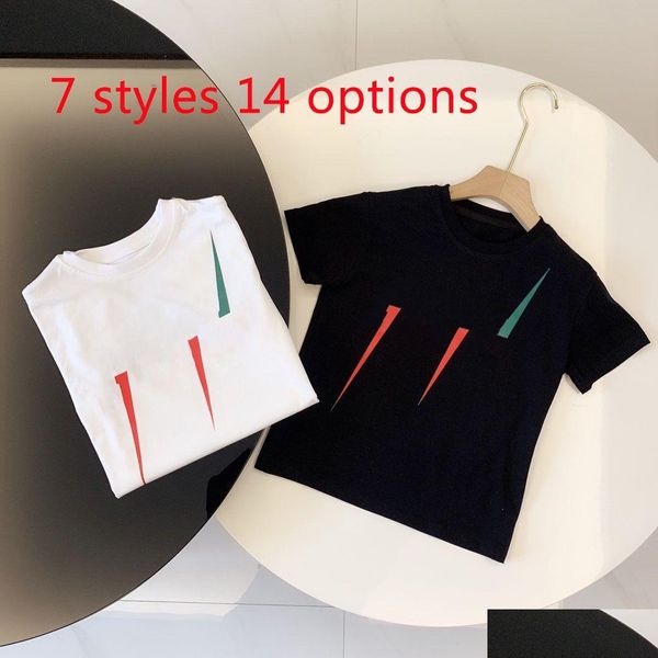 Familie Passende Outfits Kinder Sommer T Shrits Tees Junge Mädchen Top Damen Brief Mode Lässige Eltern-Kind-Kleidung Mutter Kind Baby 1 Dhlim