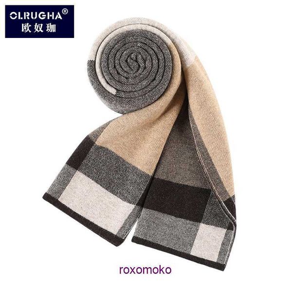 Cachecóis de inverno de designer original Bur Home à venda cachecol de lã pura 100 masculino inverno de alta qualidade calor xadrez moda presente para namorado