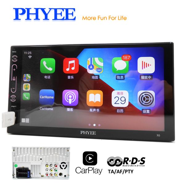 Radio Autoradio Bluetooth 2 Din Carplay Vivavoce RDS Mirror Link Stereo HD MP5 Player USB TF 7