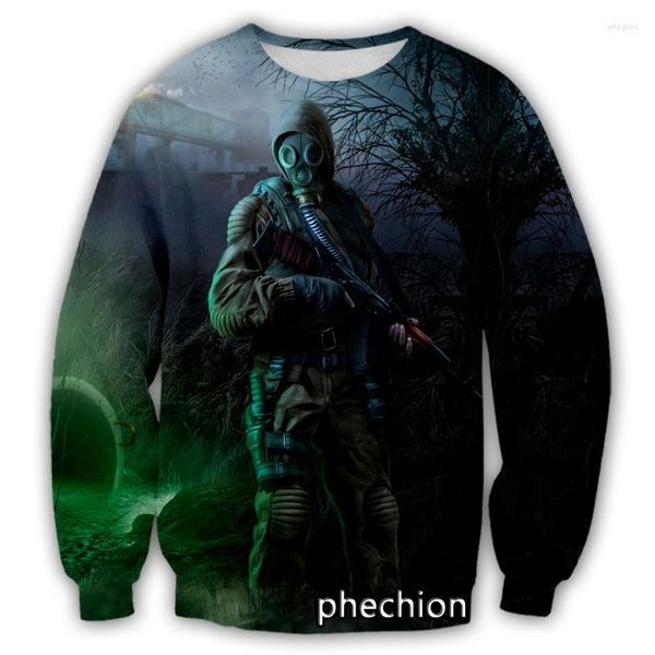 Erkek Hoodies Phechion Moda Erkekler/Kadın Stalker 3D Baskılı Sıradan Sweatshirt Street Giyim Erkekler Gloos Sporting G11