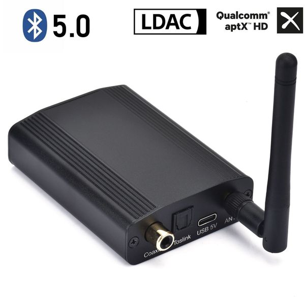 Adaptadores MP3/4 Receptor HiFi Bluetooth Bluetooth 5.0 interface digital csr8675 fibra óptica aptx HD coaxial LDAC áudio sem perdas 230701