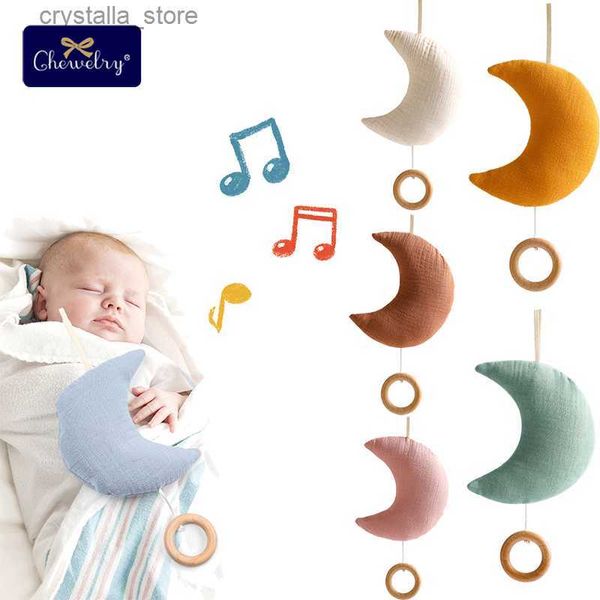 Baby Mobile Culla Letto Campana Giocattolo 0-12 Mesi Rattle Windup Cotton Moon Ciondolo Palestra Staffa Mobile Culla Ciondolo Sonaglio Giocattolo per Bambino L230518