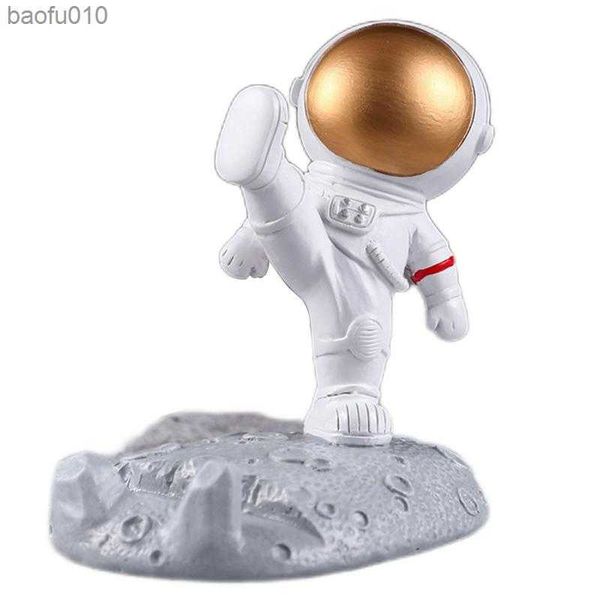 Universal Handy Halter Harz Astronauten Ornamente Stand Tisch Desktop Für Telefon Halter Handy Zubehör