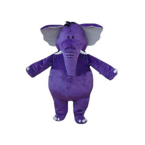 2019 fabbrica nuova mascotte elefante viola costumi personaggio dei cartoni animati per adulti Sz2187