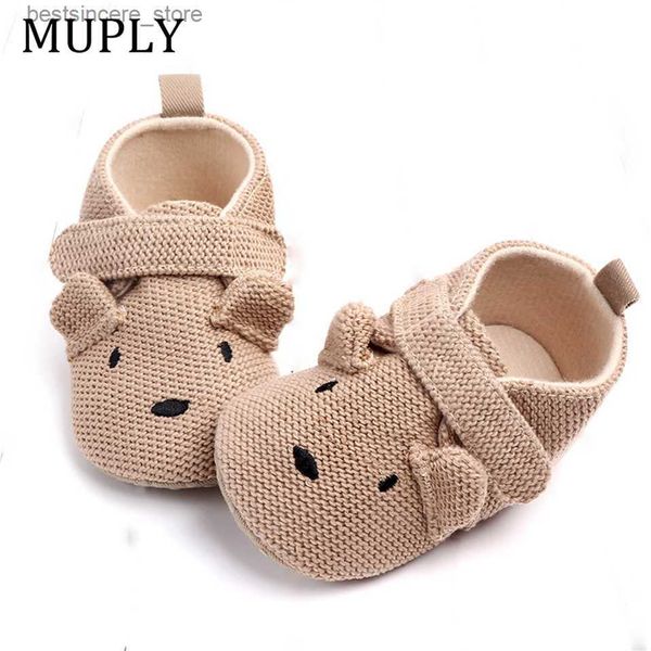 Nuovo arrivo Toddler Neonato Ragazzi Ragazze Animal Presepe Scarpe Infant Cartoon Soft Sole antiscivolo Cute Warm Animal Baby Shoes L230522