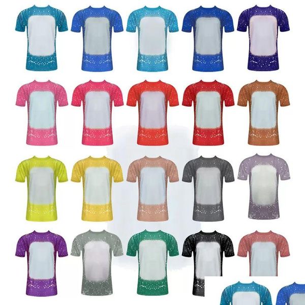 Weihnachtsdekorationen US-Männer Frauen Partyzubehör Sublimation gebleichte Hemden Wärmeübertragung Blanko-Bleichhemd Polyester-T-Shirts Dr Dhhs1