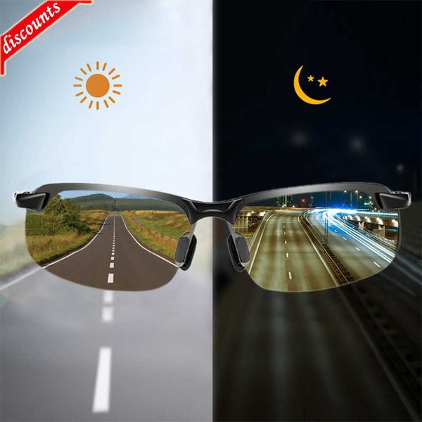 Neue Photochrome Sonnenbrille Männer Polarisierte Fahren Chameleon Gläser Männlichen Ändern Farbe Sonnenbrille Tag Nacht Vision Fahrer Brillen