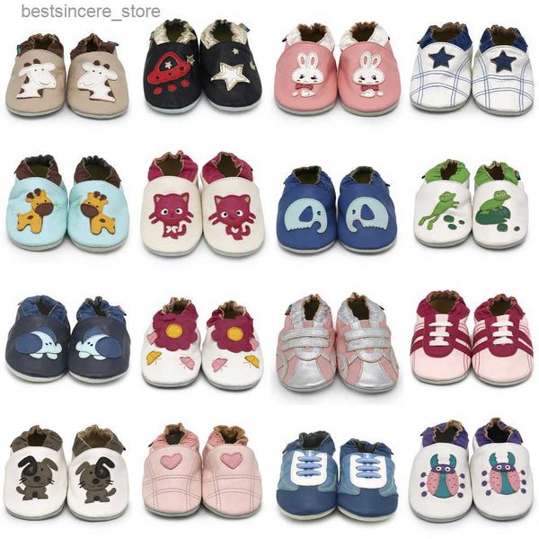 Carozoo Menina Menino Sapatos de Couro de Ovelha Macio Sapatos de Sola Macia Antiderrapante Bebê Recém-nascido Primeiros Andadores Sapato Ajuste 0-24 Meses L230522