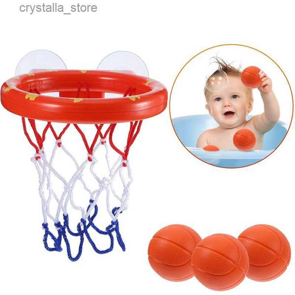 Малыш для малышей игрушки детские съемки корзины для ванны вода для игры для девочки с 3 мини -пластиковыми баскетбольными мячами забавная игрушка для душа L230518