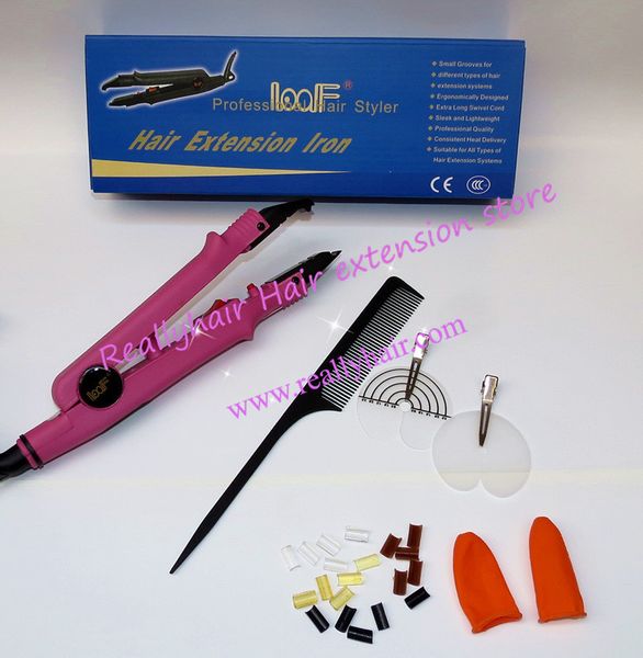 Connectors LOOF Brand Fusion Hair Extension Iron Keratin Bonding Tool Temperatura regolabile Fusion Heat Constant 230701