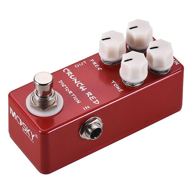 Guitarra mosky crunch pedal vermelho guitarra multi efeitos pedais de processador para guitarra elétrica acessórios ukulele baixo instrumentos musicais