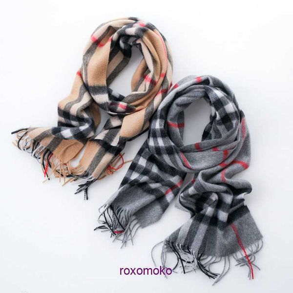 Дизайнер оригинал Bur Home Winter Sarffes в продаже осень и высокий кашемировый шарф с кисточками классический клетчатый сплошной шей