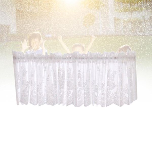Tenda Cafe Panel Set Tende di lino Paralume decorativo Tende oscuranti White Shower Valance Window Privacy Film
