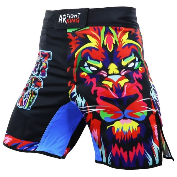 Pantaloncini da uomo MMA Fight Sports Colorful Lion Completo allenamento di combattimento Beach Fitness Running Muay Thai Sanda multifunzionale 230703