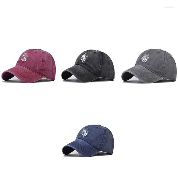 Cappellini da baseball VACIGODEN Berretto da baseball con stampa a farfalla in puro colore moda Cotone lavabile da donna che fa cappello da sole hip-hop per uomini anziani