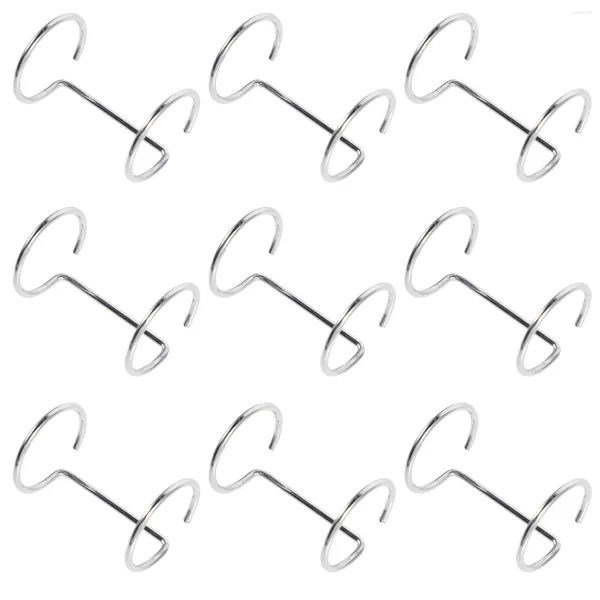 Conjuntos de Louça 10 Pcs Suporte de Acrílico Fichário Suportes de Placas de Mesa Acessório Preço Display Metal Adesivo Clipe Sinais Anel