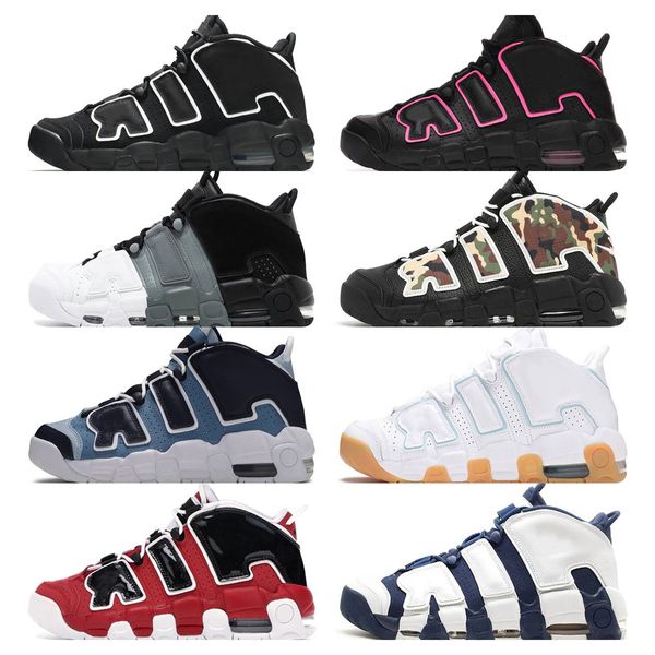 TOP 96 Mais Sapatos de basquete de grife sapatos casuais Uptempos Scottie Tri-Color Pippens Total Orange White Sunset Black Bulls University Blue Volt Trainers Tênis