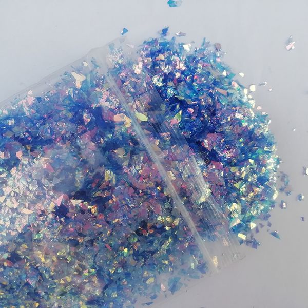 Unha Glitter 100g Slime Craft Balão Preenchimento Unha Irregular Holográfica Iridescente Confetti Flake Glitter Flakes 230703