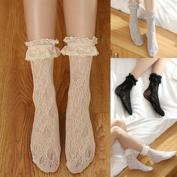 Frauen Socken 2023 Herbst Süße Retro Sexy Multi-stil Frau Mädchen Lolita Rüschen Casual Spitze Prinzessin Meias Großhandel