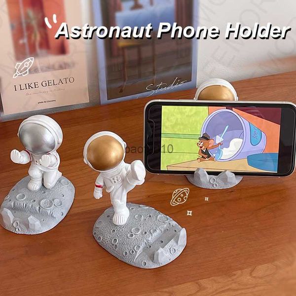 Femoro Cartoon Astronauts Suporte para celular IPad Pro Suporte para mesa Decoração para escritório em casa Suporte para celular Acessórios L230619