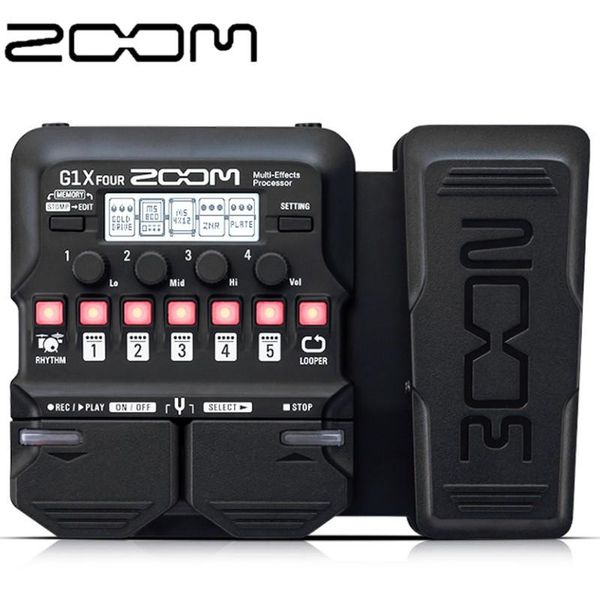 Chitarra Zoom G1x Four/g1 Four Processore multieffetto per chitarra elettrica Effetti per chitarra Accessorio per strumenti musicali audio G1 Four
